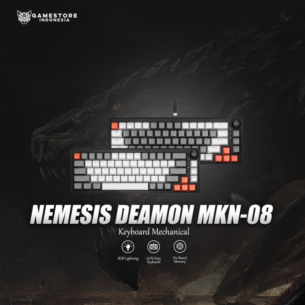 Keyboard Mechanical Hotswap NYK Nemesis DAEMON MKN-08