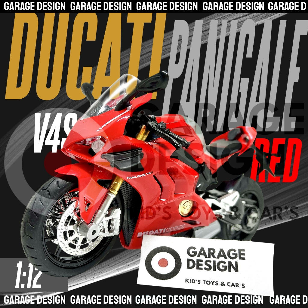 Diecast 1:12 Ducati Panigale V4S Motor Bike - Motor Miniatur Skala 1:12 Ducati Panigale V4S