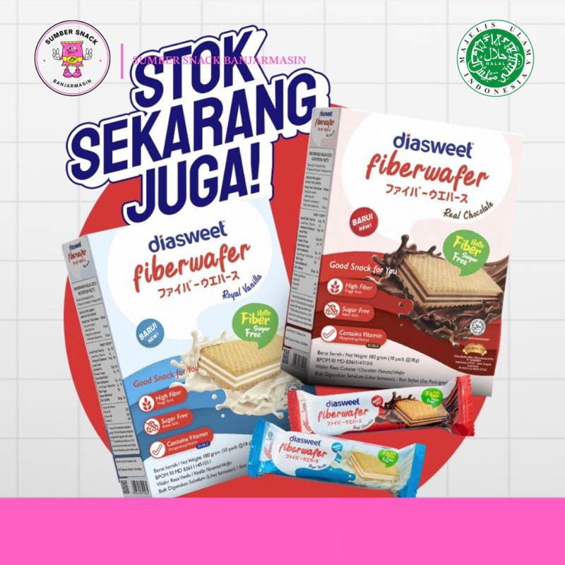 

Diasweet Fiberwafer (Isi 10/Box) (180g) (2 Varian Rasa)