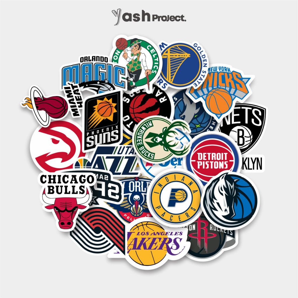 

STICKER PACK LOGO CLUB BASKET NBA | STICKER DECORATION | DIECUT