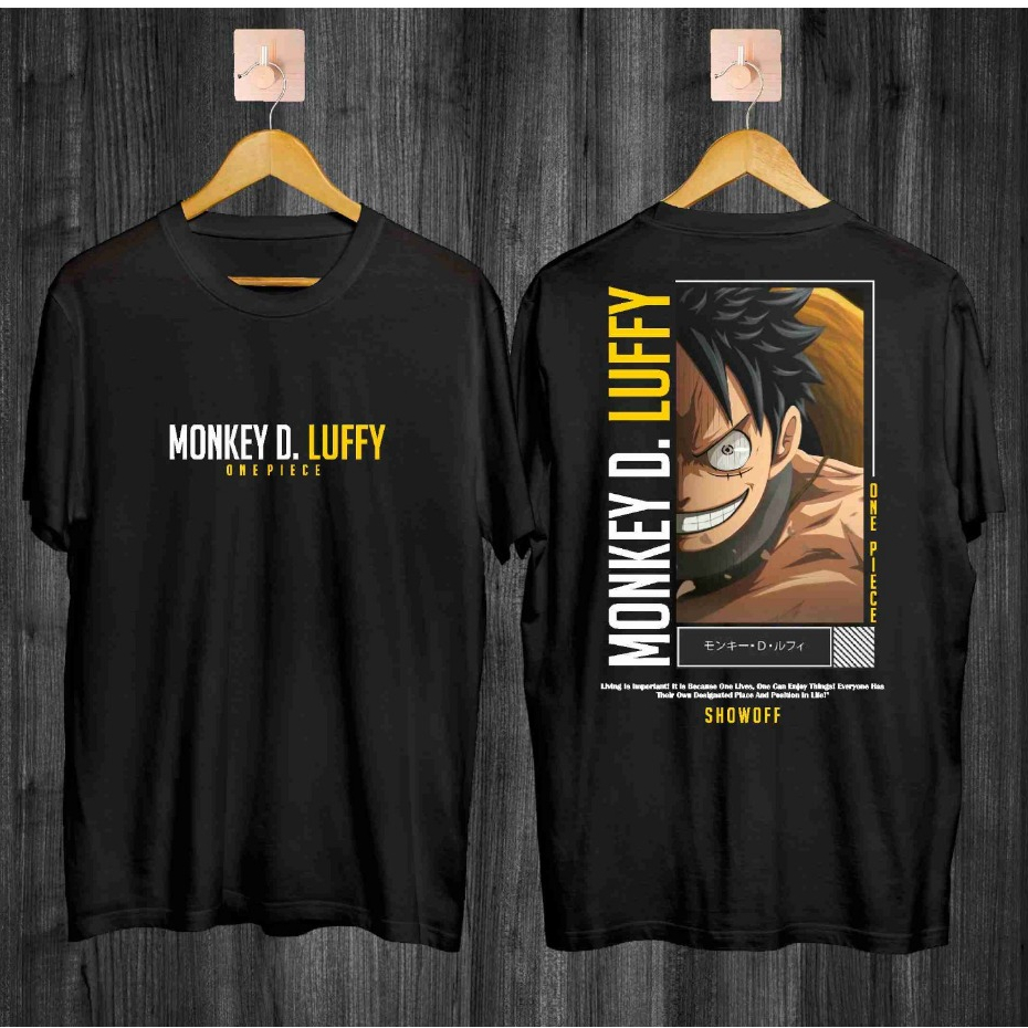 Baju Kaos T-shirt Distro Terbaru / Kaos One Piece Luffy Arc Udon Hitam / Kaos Kekinian / Kaos Anime 