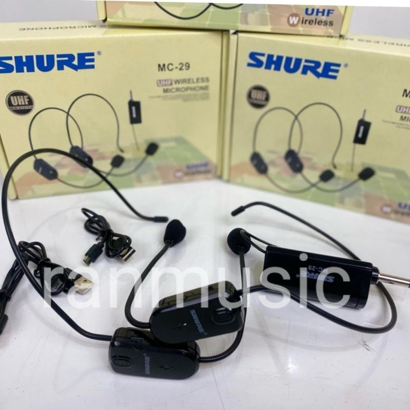 MIC WIRELESS HEADSET MC-29 UHF 2 MICROPHONE HEADSET MC29