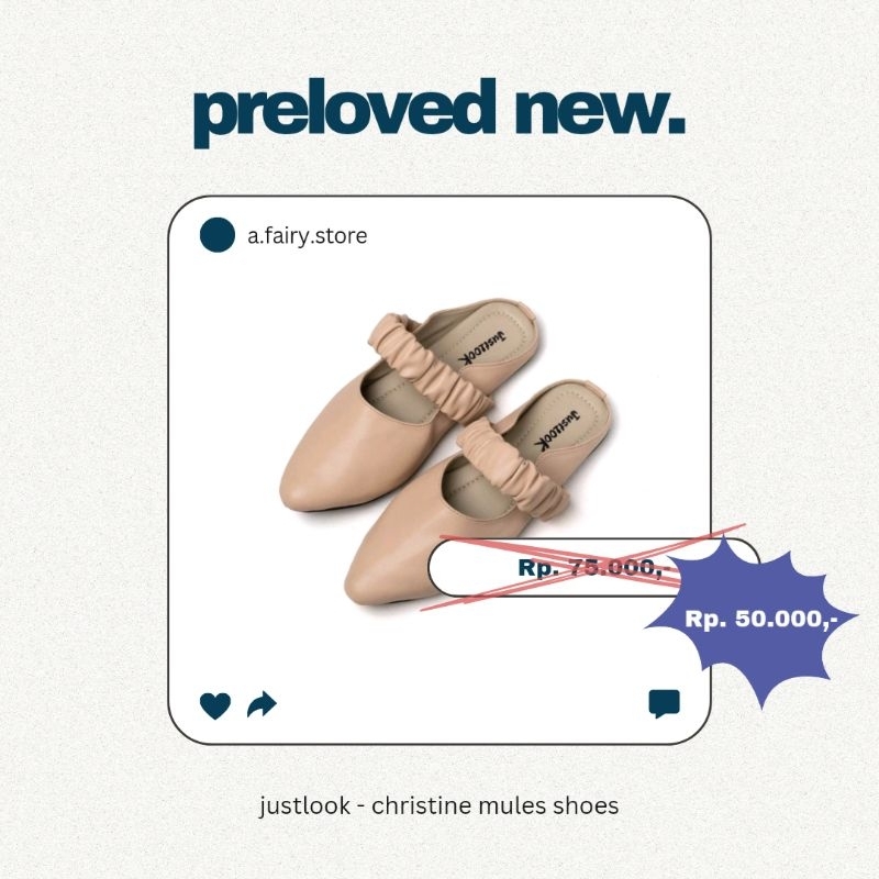 [PRELOVED] CHRISTINE MULES SHOES —JUSTLOOK