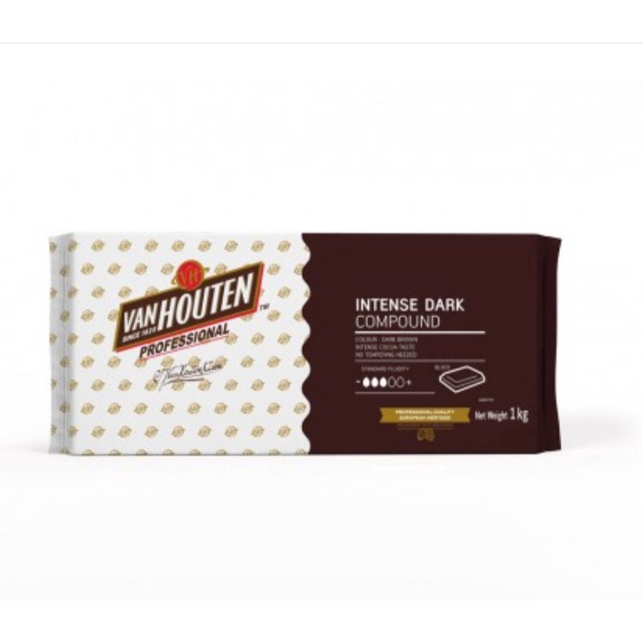 

HOT Van Houten Barry Callebaut Intense Dark Chocolate Compound Houten 1kg