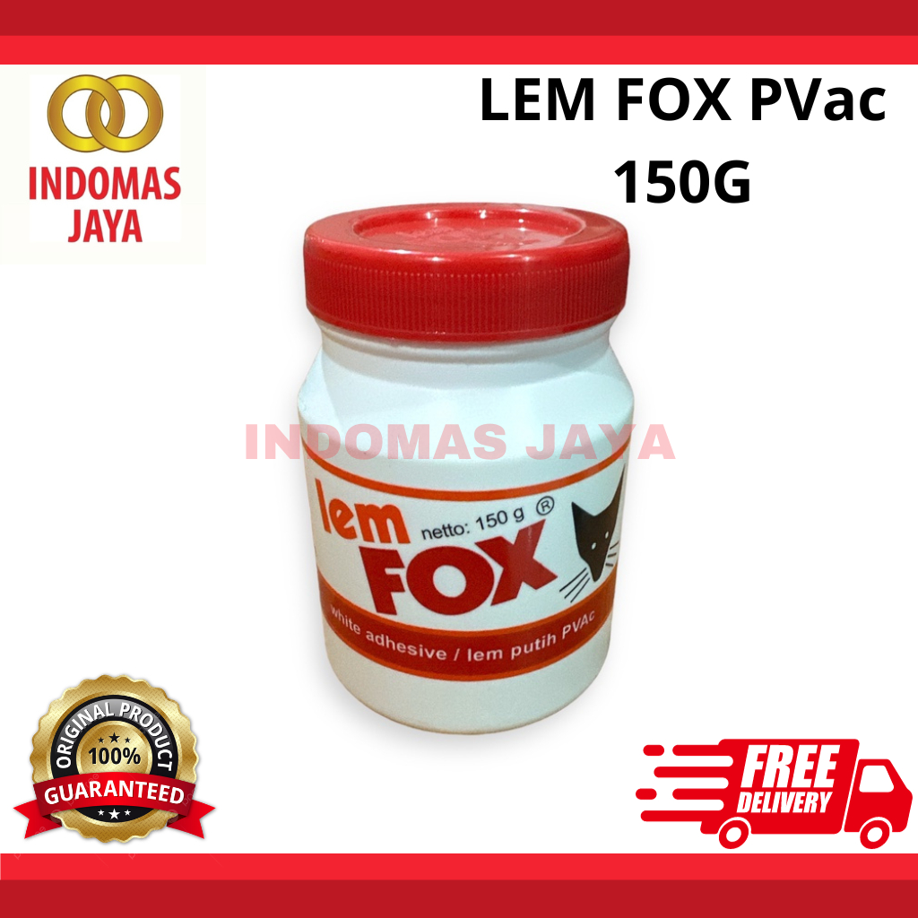 Lem Fox Putih 150 Lem Putih Fox Pvac 150 gr Fox Lem Pvac 150 gram Glue