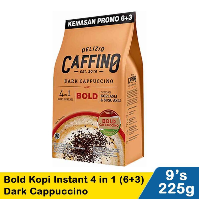 

Caffino Bold Kopi Instant 4 In 1 (6+3) Dark Cappuccino 225G