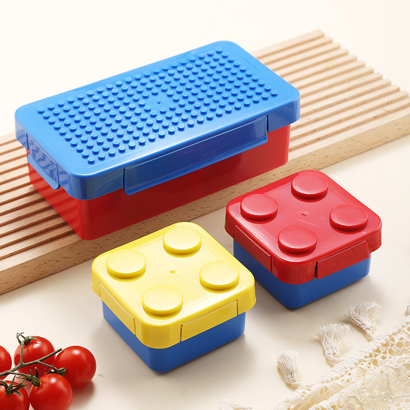 SET KOTAK BEKAL ANAK LUCU - BENTO BOX LUNCH BOX SET UNIK MINI BLOCKS
