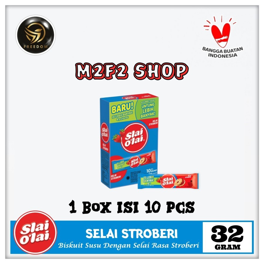 

Biskuit Slai Olai Strawberry | Selai Stroberi - 32 gr (Kemasan Box)