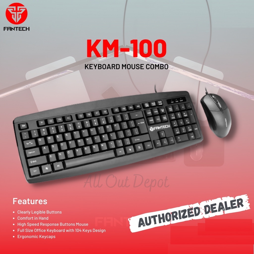 Keyboard Mouse Fantech KM-100 Combo