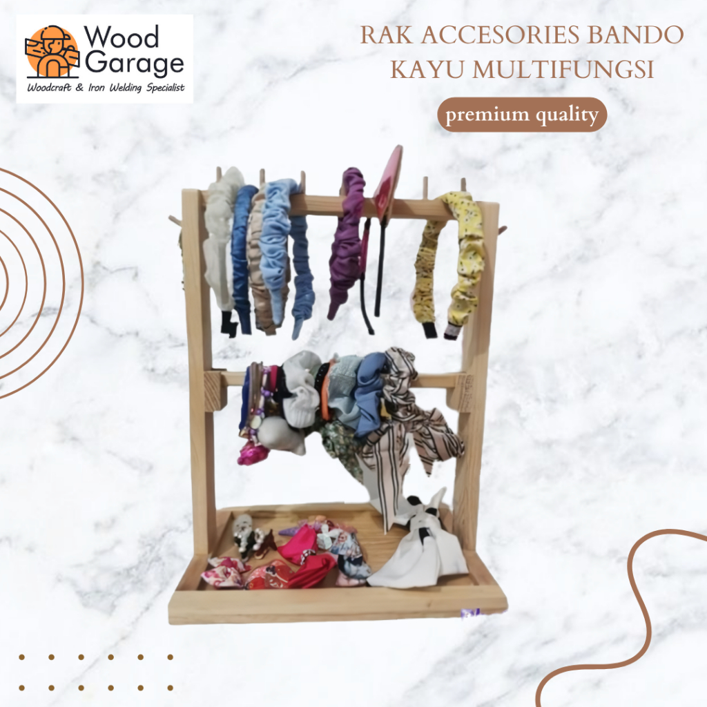Rak display bando / rak accesories serbaguna kayu jati belanda