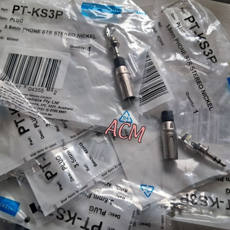 JACK MINI AMPHENOL 3.5mm PT-KS3P