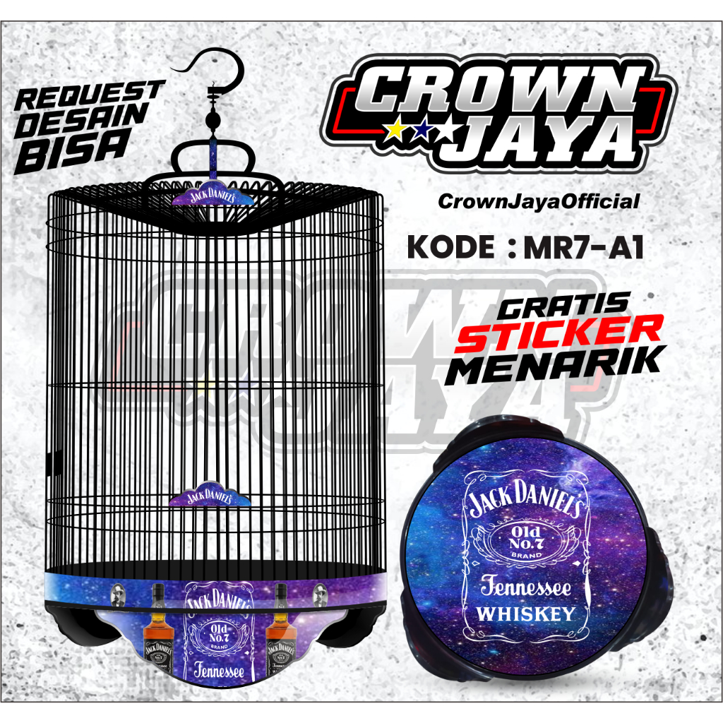 Stiker Decal SANGKAR BULAT Sangkar EBOD JAYA - Decal Sticker Tebok Murai - KODE MR