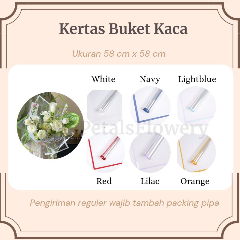 

FREE PACKING Kertas Buket Cellophane Kaca Transparan