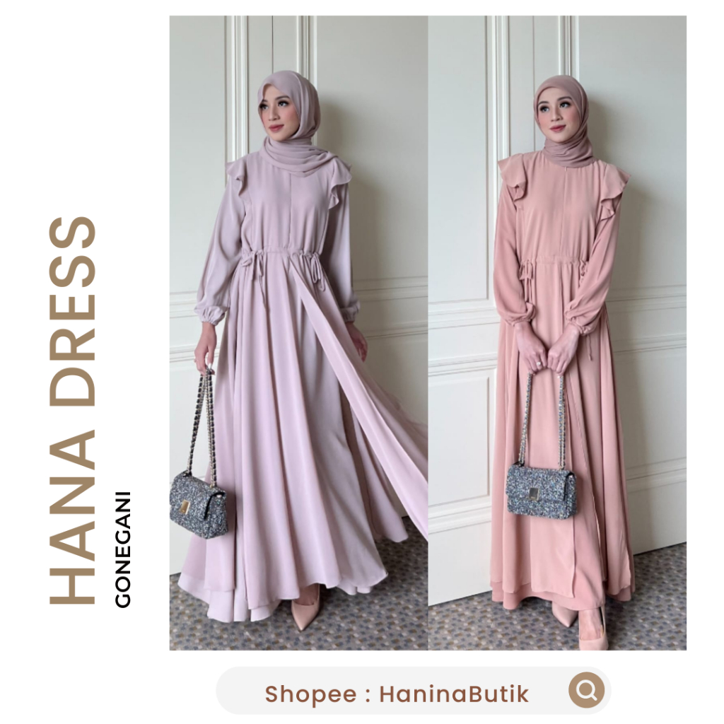 (𝗦𝗜𝗔𝗣 𝗞𝗜𝗥𝗜𝗠) HANA DRESS by GONEGANI | DRESS POLOS | DRESS WANITA PREMIUM | DRESS WANITA