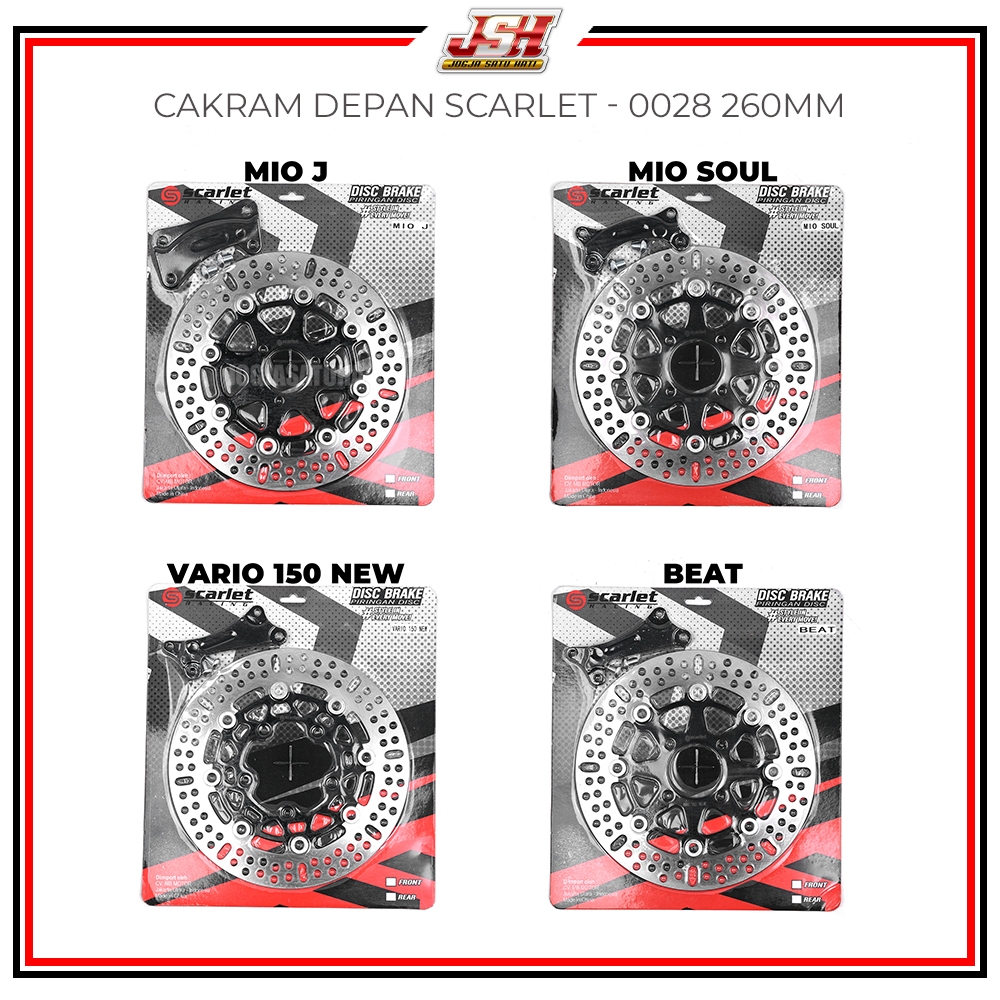 Piringan Disc Disk Cakram Depan Scarlet Type 0028 260 mm 300 mm Beat Blade Byson Jupiter MX Mio J Mi