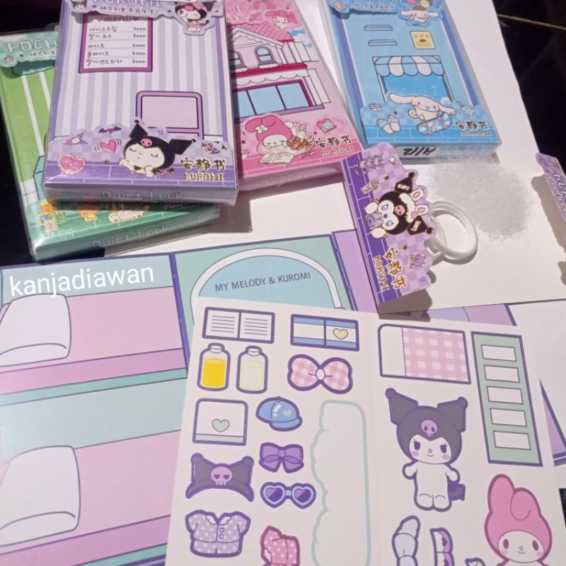 Quiet Book Sanrio Dress Up Busy Book Toca Kuromi Melody Cinnamoroll