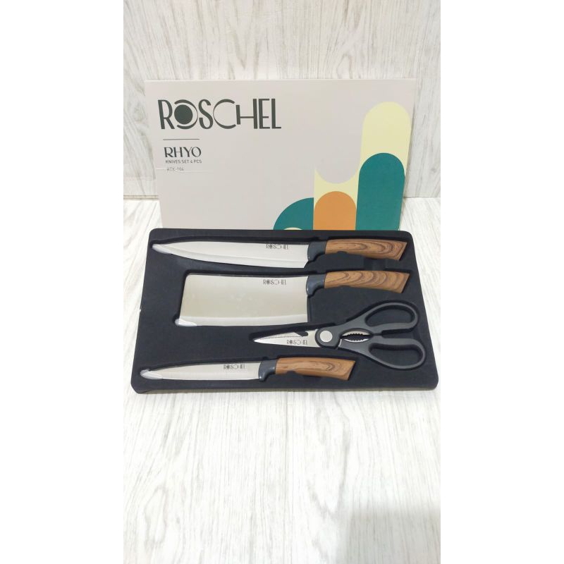 Roschel Rhyo Knife Set Pisau Gunting Dapur