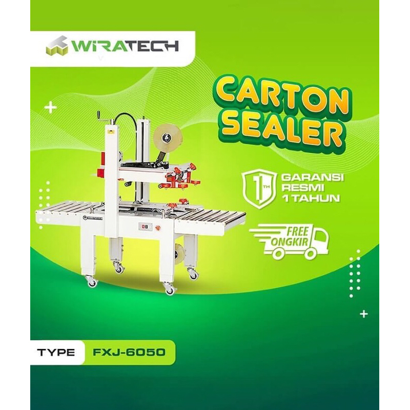 Wirapax Semi Automatic Carton Sealer FXJ-6050 / Mesin Carton Sealer