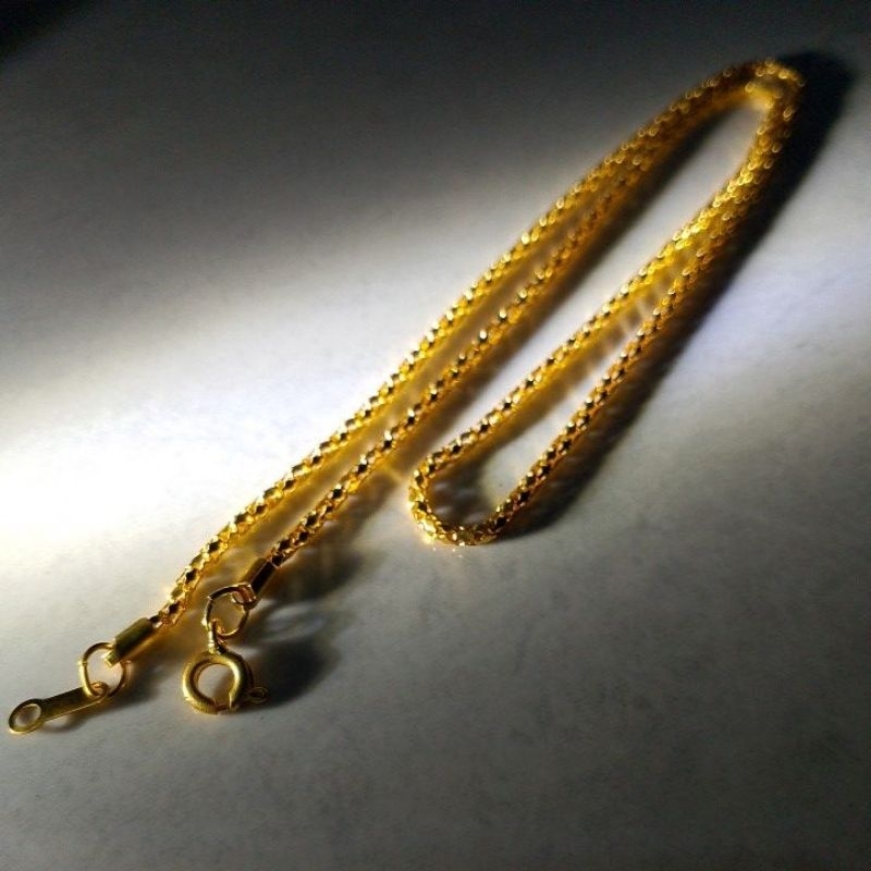 Tali Rantai Ulir Warna Emas 46 cm