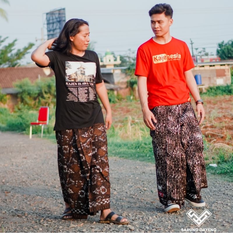 (ST1) SARUNG BATIK GAYENG ORIGINAL CAP SEMI TULIS SARUNG BATIK PEKALONGANSARUNG BAKARAN SARUNG BATIK