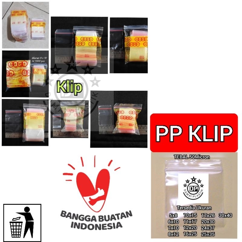 Kantong Plastik Klip Sambel Sambal PP Klip Snack 16x25 20x30 17x26