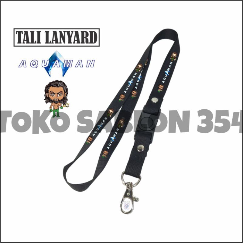 

Gantungan kunci AQUAMAN tali lanyard dc film gantungan leher id card name tag