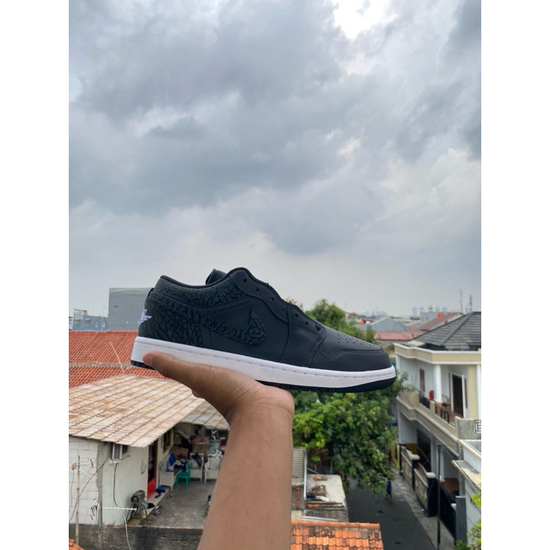 jordan 1 low black elephant