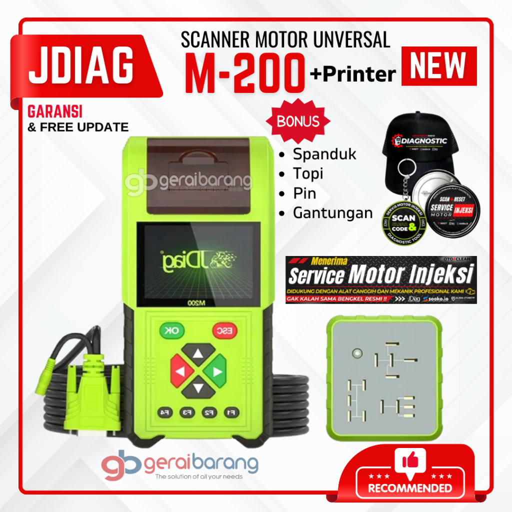 Scanner Motor Injeksi JDiag Universal Diagnostik Scan Tool New-GB