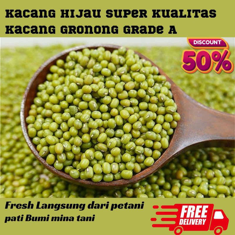 

Kacang Ijo Kualitas Super Bagus-Kancang Hijau PB Super-Kacang Ijo 1 kilogram-Kacang Hijau Gronong Super-langsung dari petani