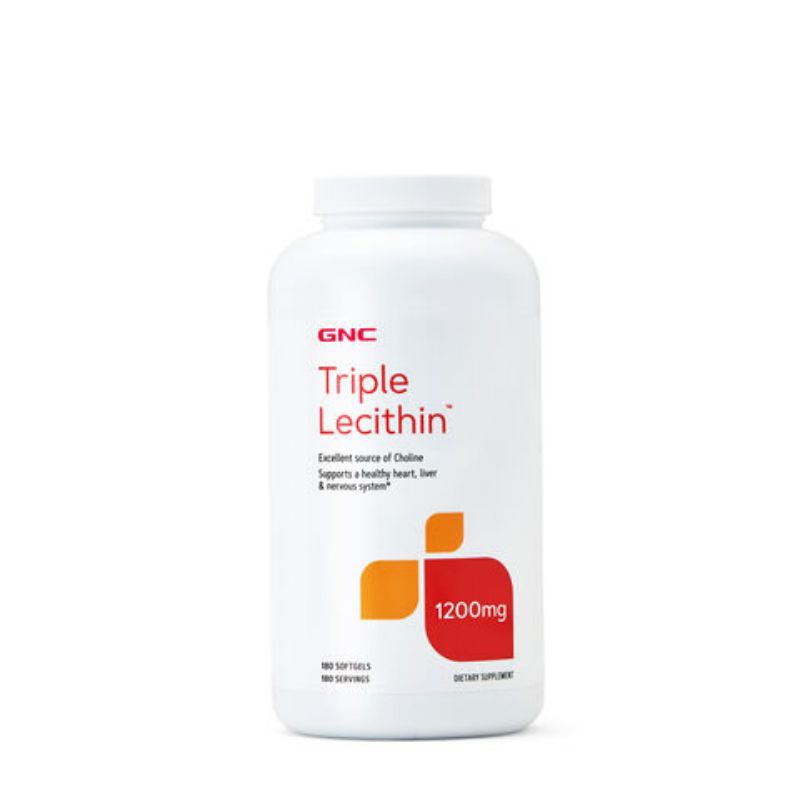 gnc triple lecithin 1200 mg 180 softgels support healthy heart and liver