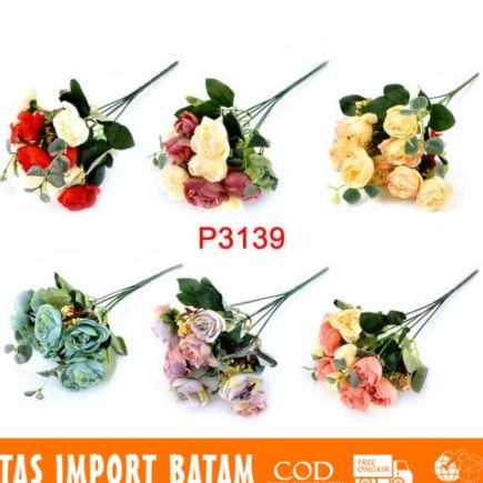TIB COD P3139  HARGA PERTANGKAI 1 KG BISA 28 PCS BUNGA BUKET  BUNGA DEKORASI TANAMAN ARTIFISIASL
