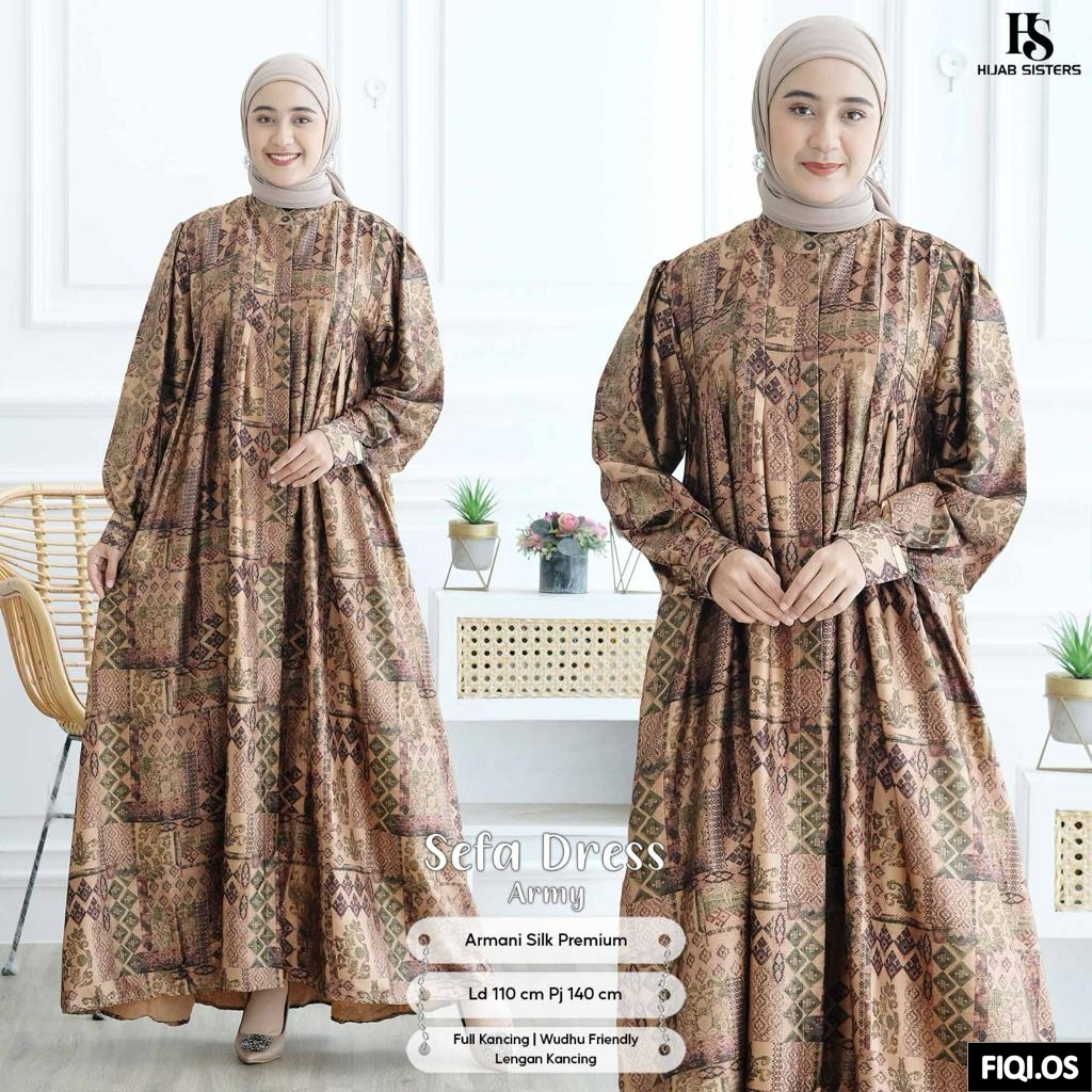 Sefa Dress Gamis LD 110 By Hijab Sister's