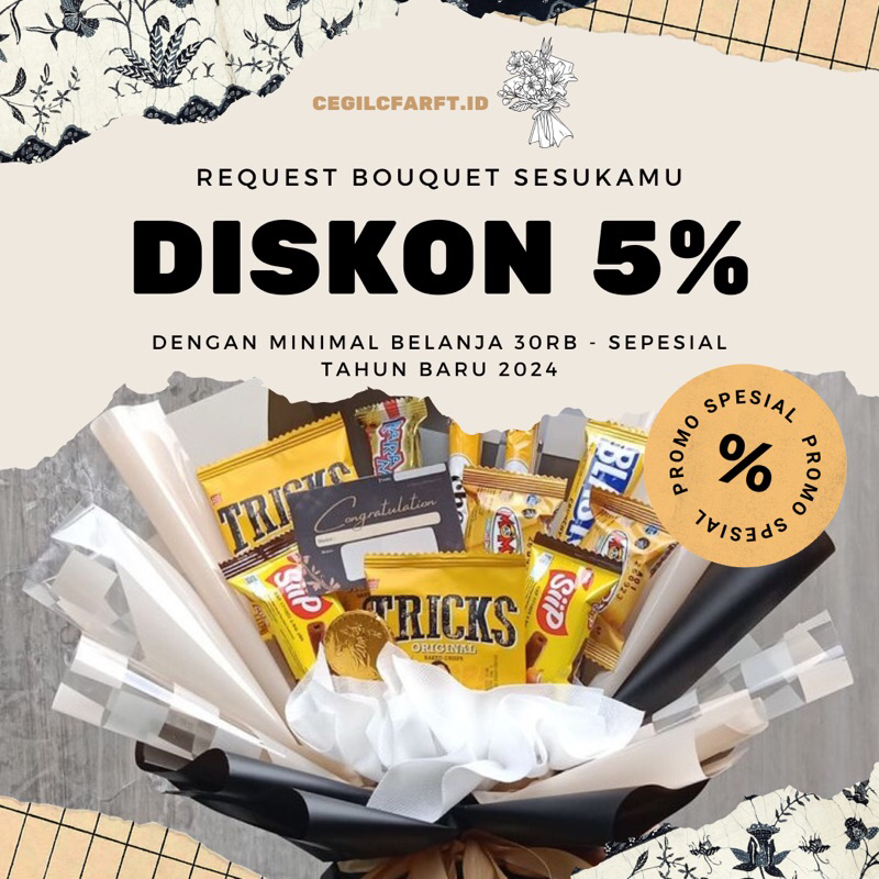 

Buket/bouquet/buket jajan/buket uang/bisa request
