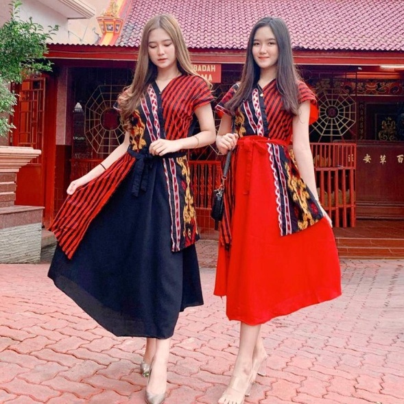 New Idi7I2u KEISHANID DRESS AYAMIA  ANDIN batik gaun pesta lebaran natal DRESS KONDANGAN  DRESS TENU