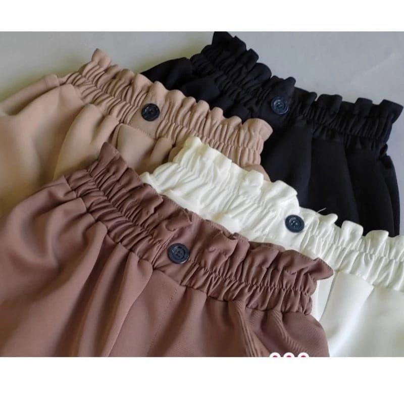 Celana WANITA kulot kerut susun kancing depan/KOREAN STYLE