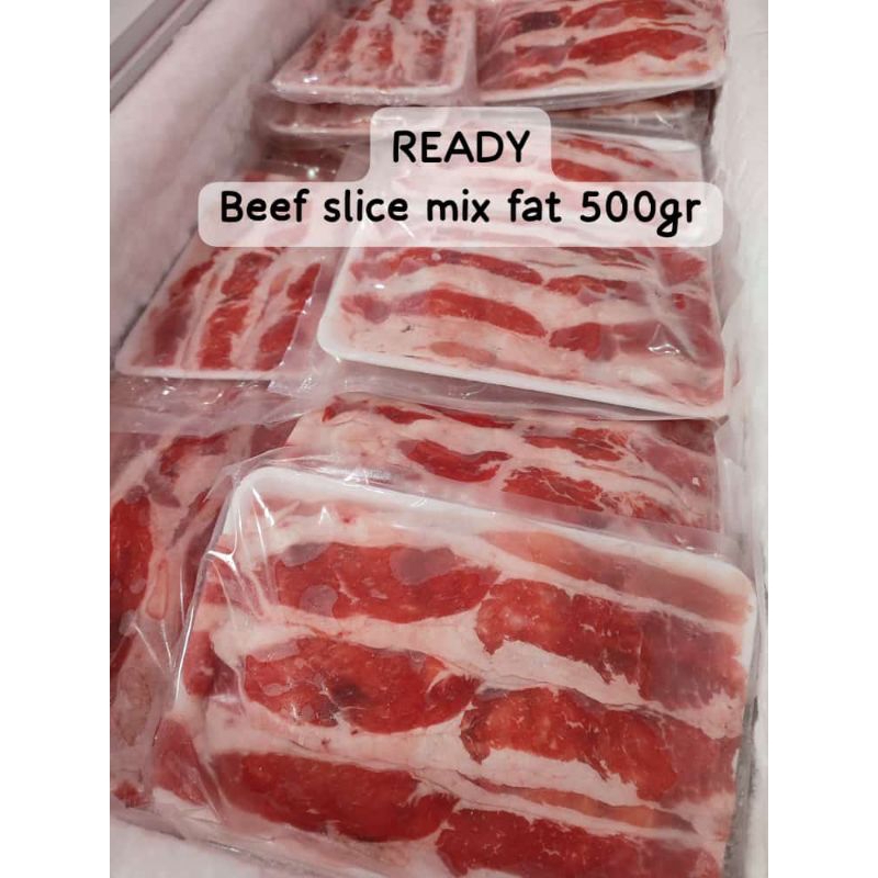 

500 GRAM BEEF SLICE MIX FAT JUAL DAGING GRILL BAKARAN MALANG MURAH GRATIS ONGKIR BISA COD