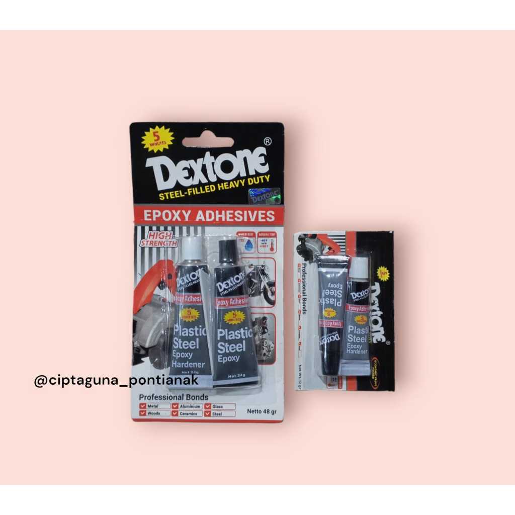 

LEM DEXTONE 5 MENIT 48GR & 12GR / LEM KAWIN / LEM HITAM PUTIH - MURAH!!!