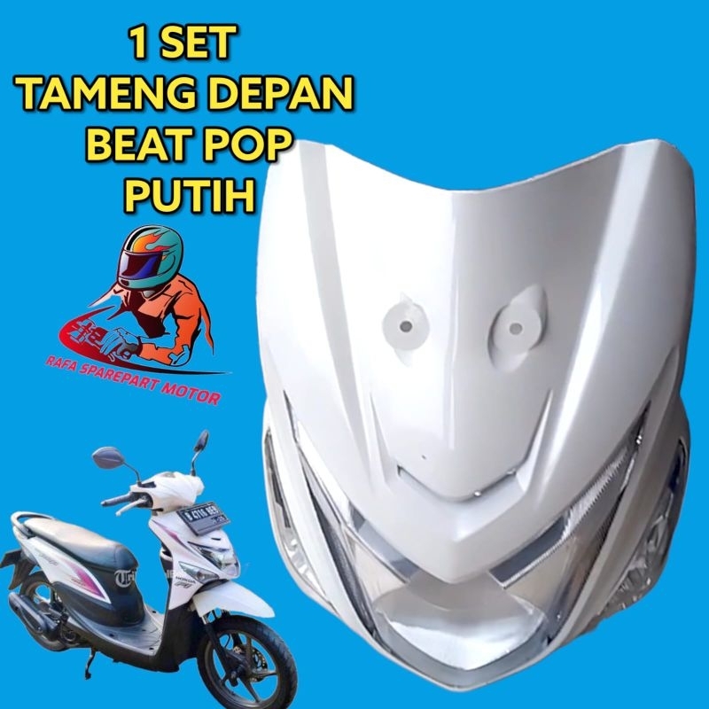 1 SET TAMENG DEPAN MOTOR HONDA BEAT POP PUTIH