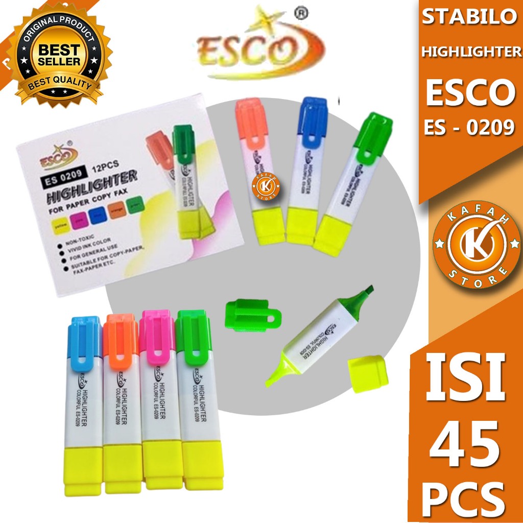

STABILO HIGHLOGHTER 2 WARNA COLORFULL 1 PAK ISI 12 WARNA Kafah Store