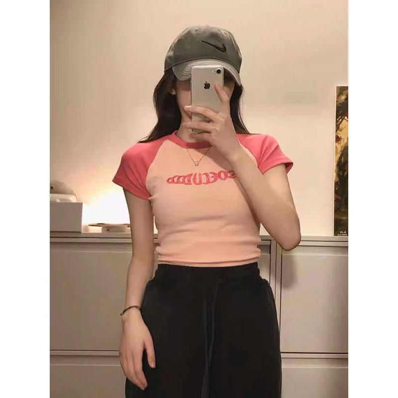Crop top tee wanita MOSIN/SECENDO (LD 88)