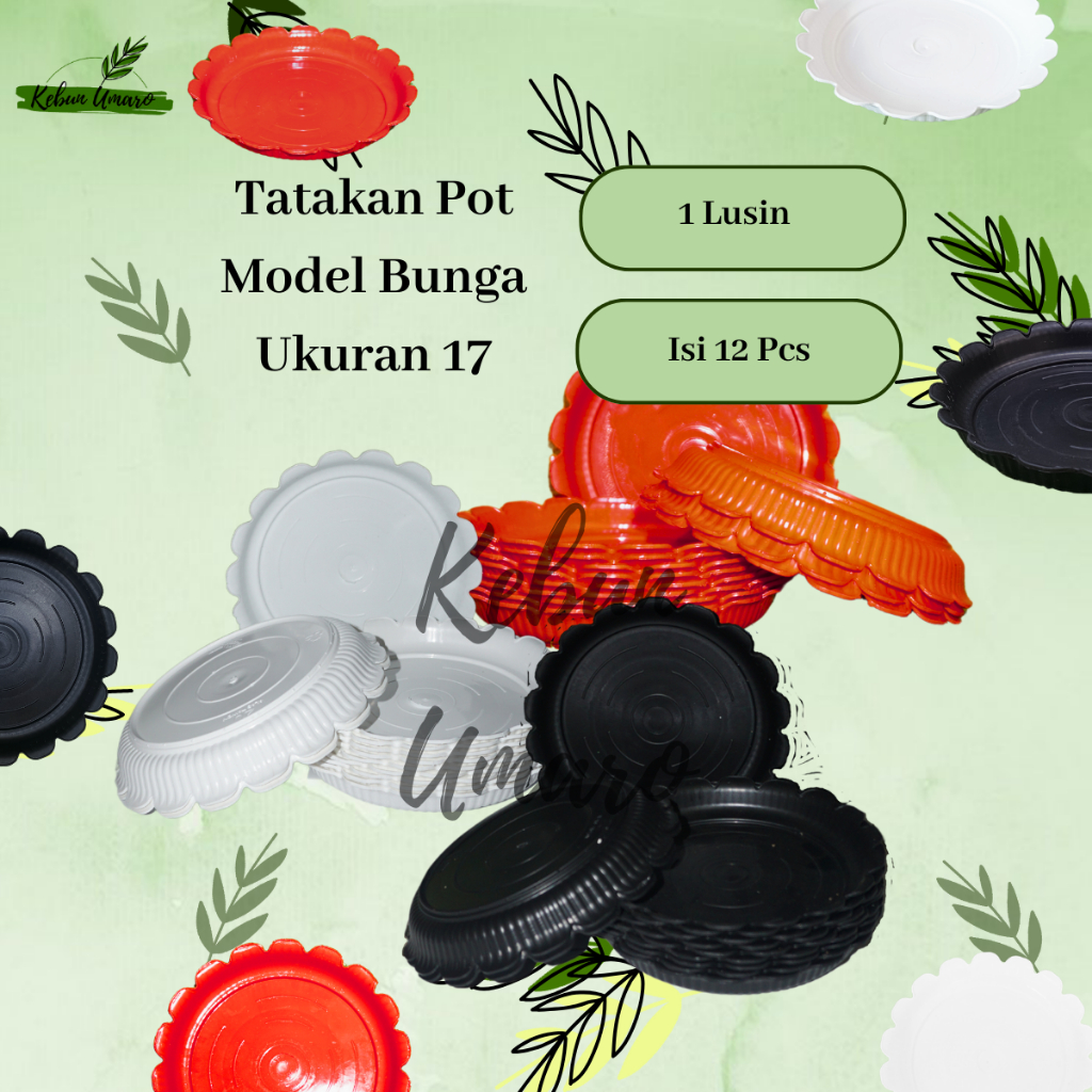 GROSIR 1 Lusin Tatakan Pot Model Bunga Ukuran 17 / Alas Pot / Alas Tawon / Pot Tanaman / Pot Bunga /