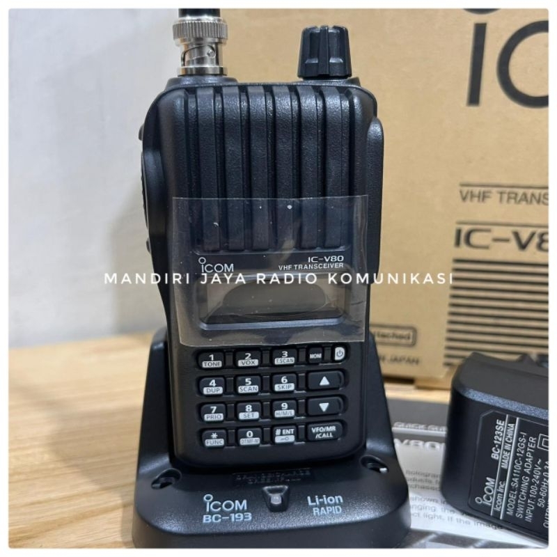 HT HANDY ICOM V80 ORIGINAL JAPAN SEGEL ICOM VHF 136-174 MHZ