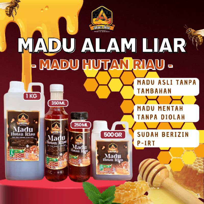 

Promo Madu Hutan Riau Original Murni Asli Madu Mentah Tanpa Diolah Tanpa Tambahan Kemasan 1 kg