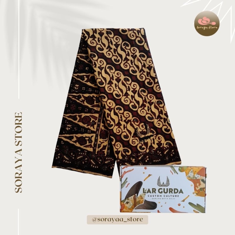 SARUNG LAR GURDA SERIES KESIKAN COKLAT | SARUNG BATIK TRADISIONAL KHAS SOLO | LAR GURDA PREMIUM/ORIG