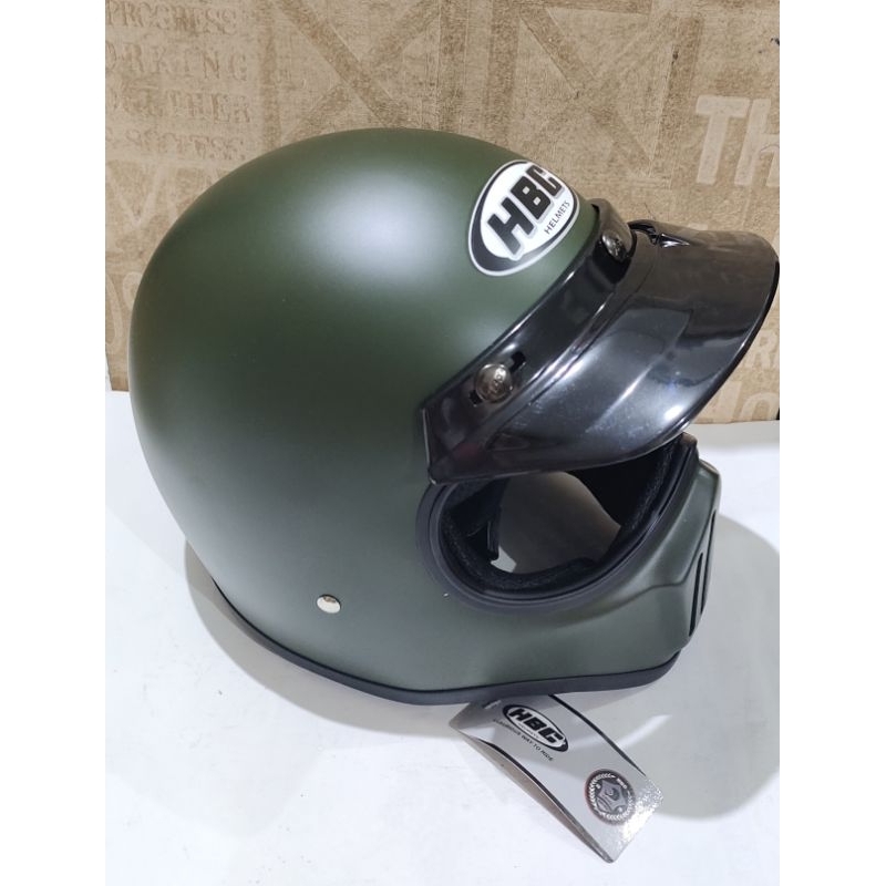 Helm Cakil Original HBC Hijau Army Doff