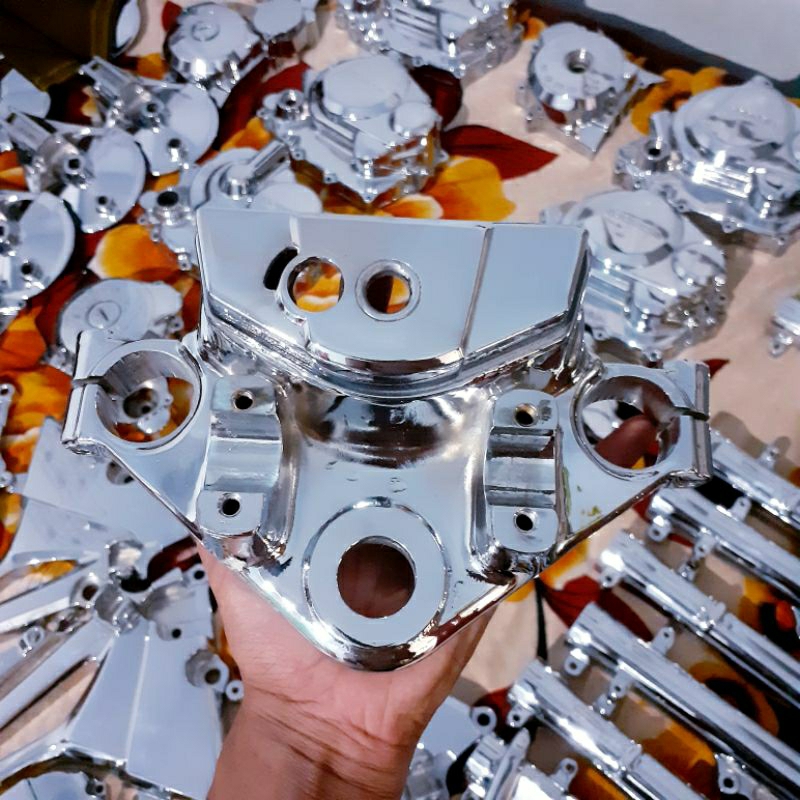 T segitiga atas megapro tiger revo original chrome crom