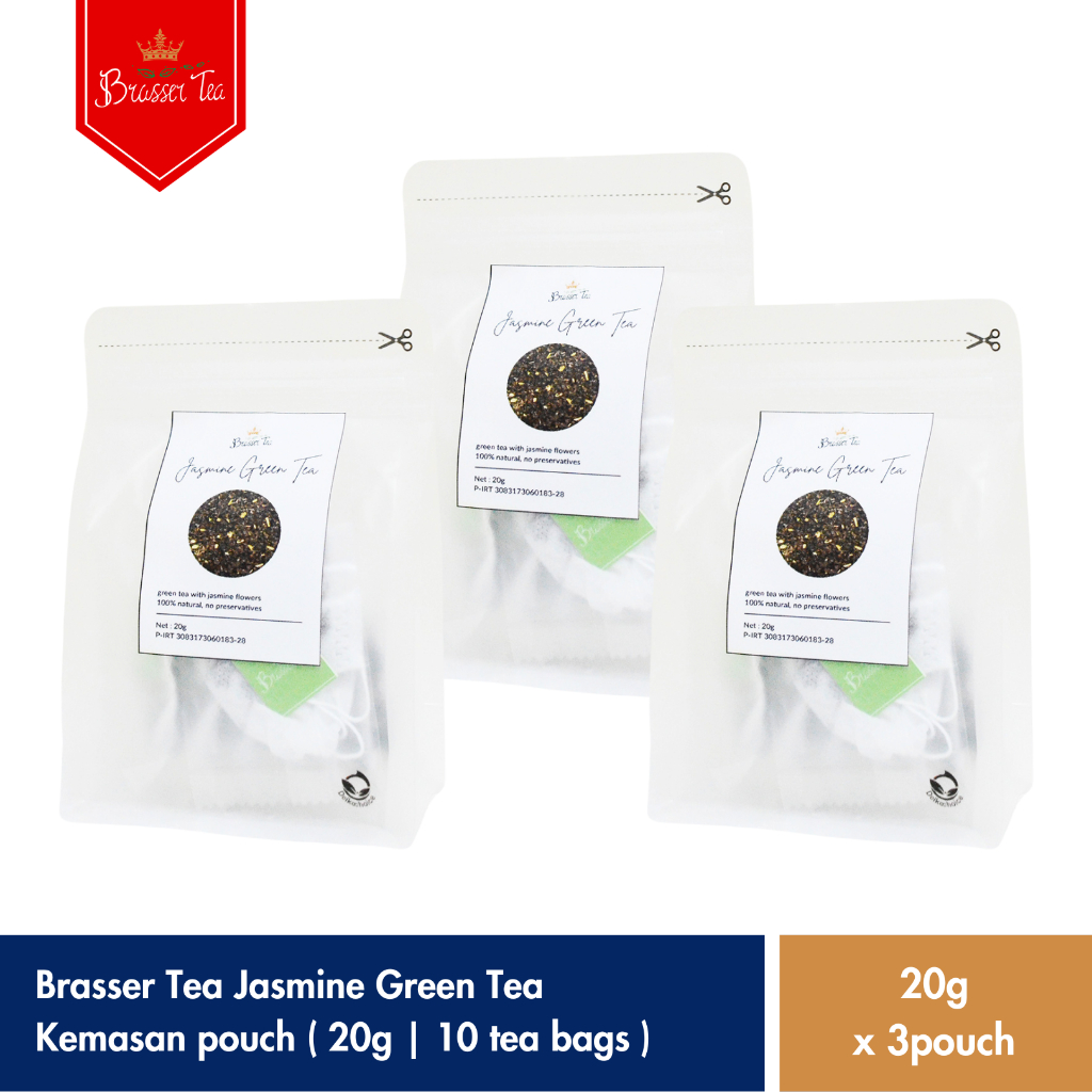 

[ BUNDLING ] Jasmine Green Tea Kemasan Pouch (3x20gr)
