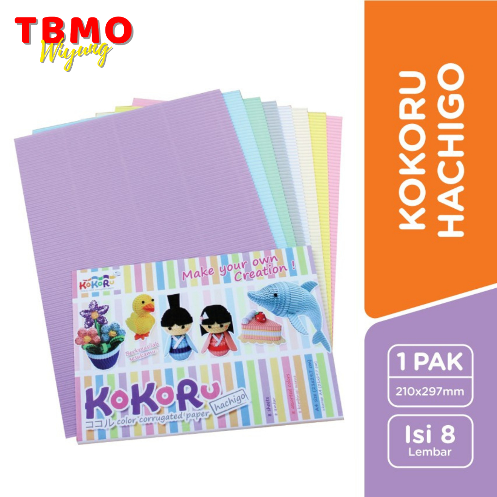 

TBMO Kertas Kokoru Kertas Bergelombang Hachigo A4