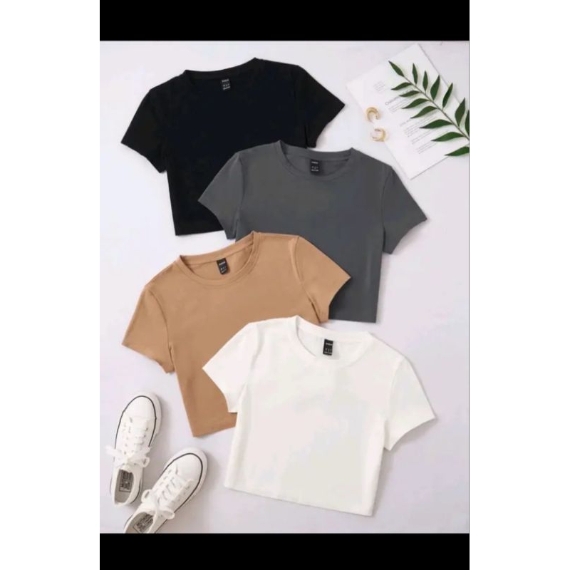 Kaos Wanita Korea Lengan Pendek
