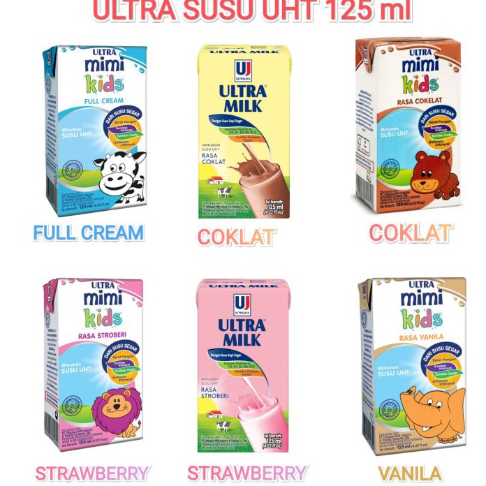 

ORIGINAL ULTRA MIMI ULTRA MILK SUSU UHT 125 ml Dus